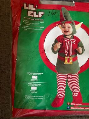 Little Elf Toddler Costume Halloween Holiday Christmas Festive
